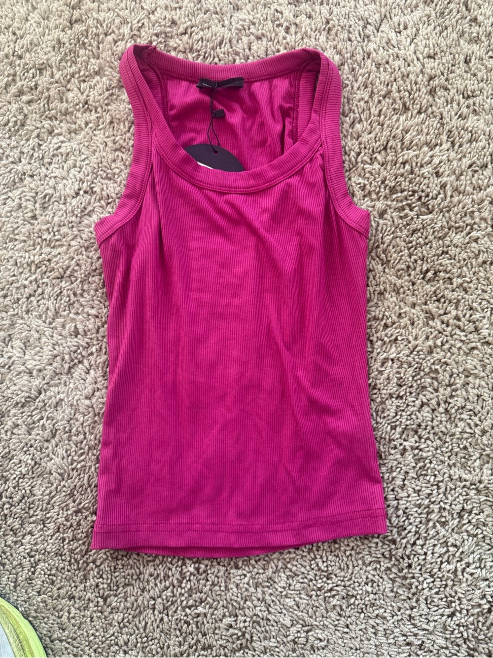 White Fox Boutique Ribbed Tank Top in Magenta